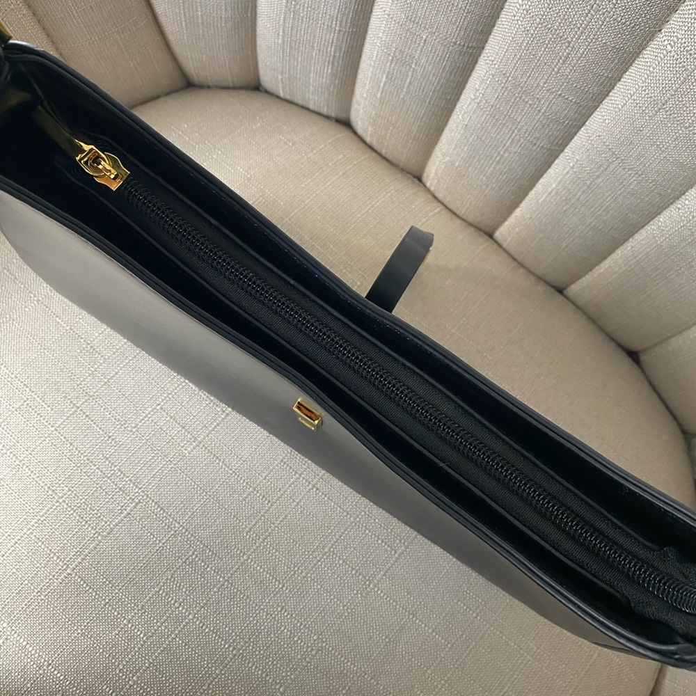 Melolila Crescent Shoulder Bag – Y2K Black Purse w/ Gold Hardware | $38 Retail - Picture 8 of 11